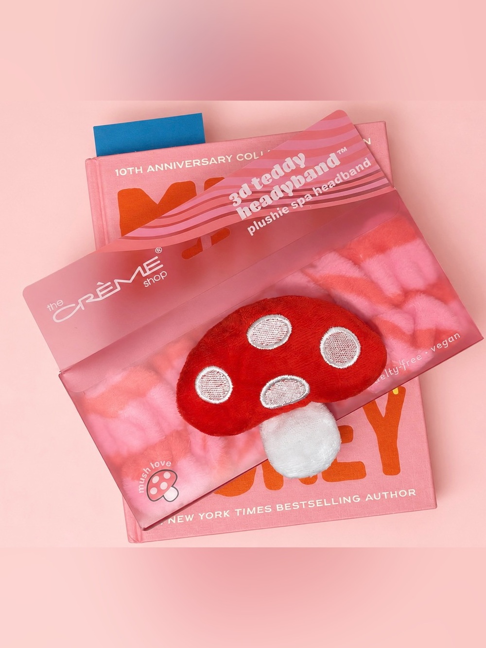 The Crème Shop Red Mushroom Plush Headband